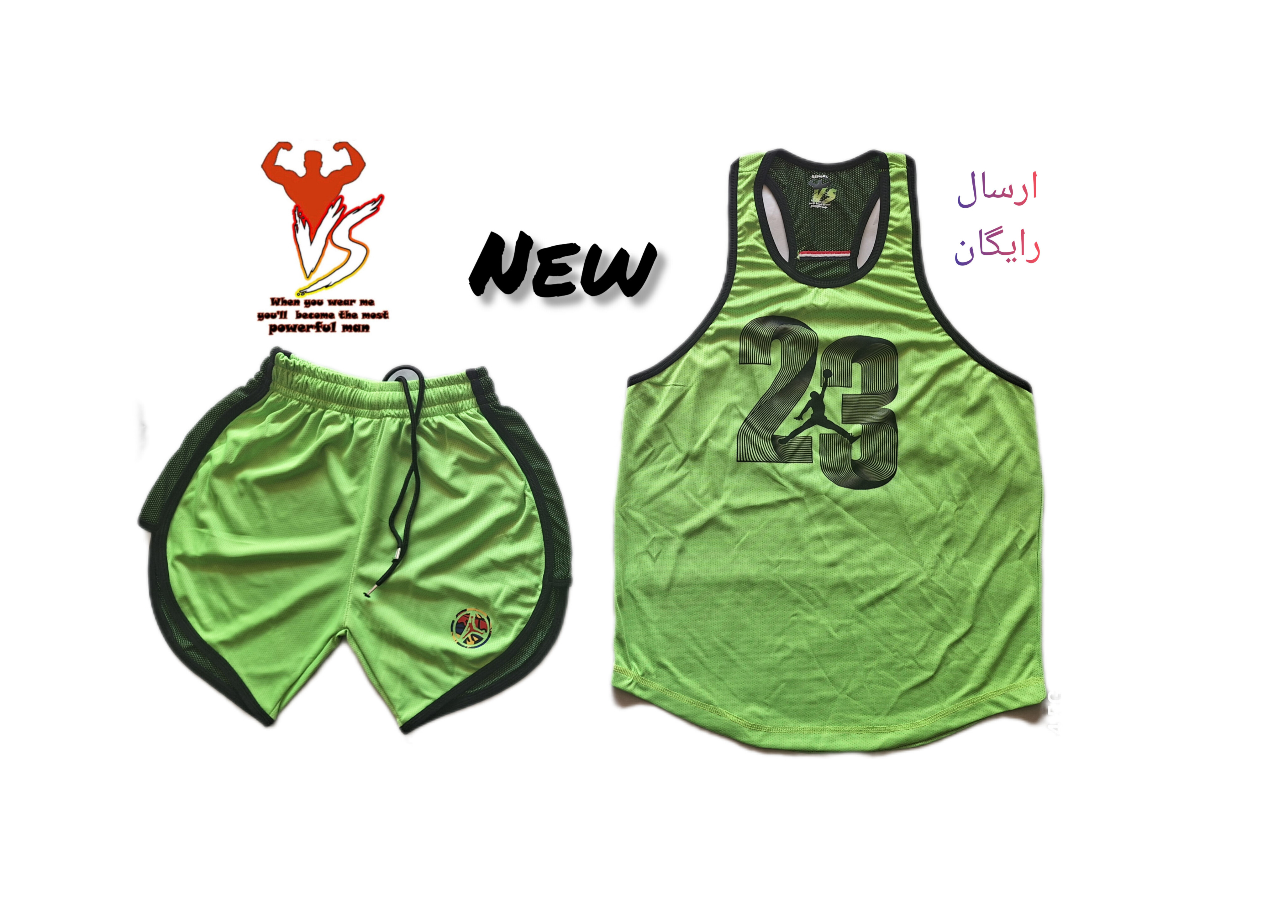 تاپ و شلوارک ورزشی مدل jordan23 سبز فلور