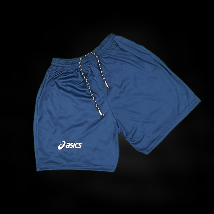 رکابی و شلوارک بدنسازی مردانه مدل asics سورمه ای